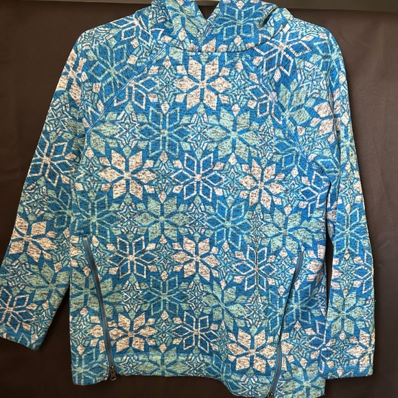 Talbots Blue and White Snowflake Jacket - Picture 1 of 1